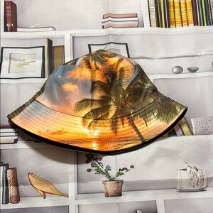 Sunset Palm Tree Bucket Hat (Weekend Sale)